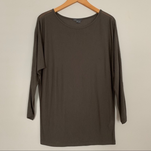 Vince Dolman Sleeve Top Gray Size XS - Picture 9 of 10